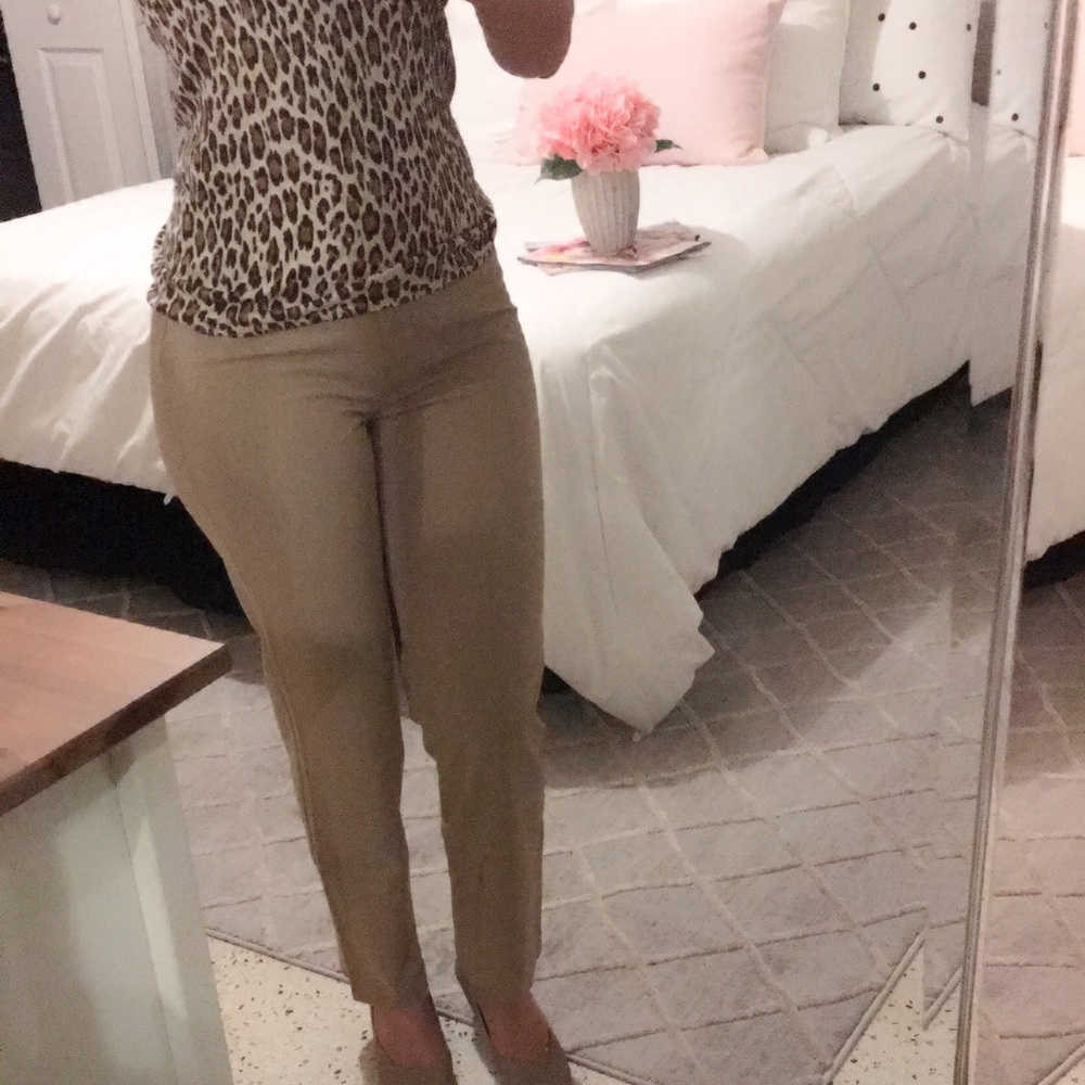 Talbots cream work pants